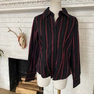Vintage y2k red striped blouse